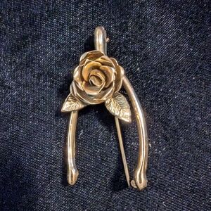 Vintage Coro Wishbone good luck broach S